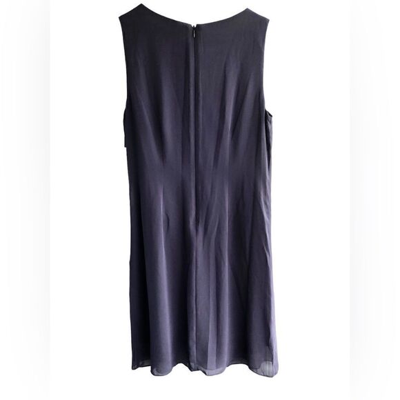 NWT Ignite Evening 2 Piece Purple/Eggplant Chiffon Rhinestones Dress & Cardigan - Picture 8 of 10